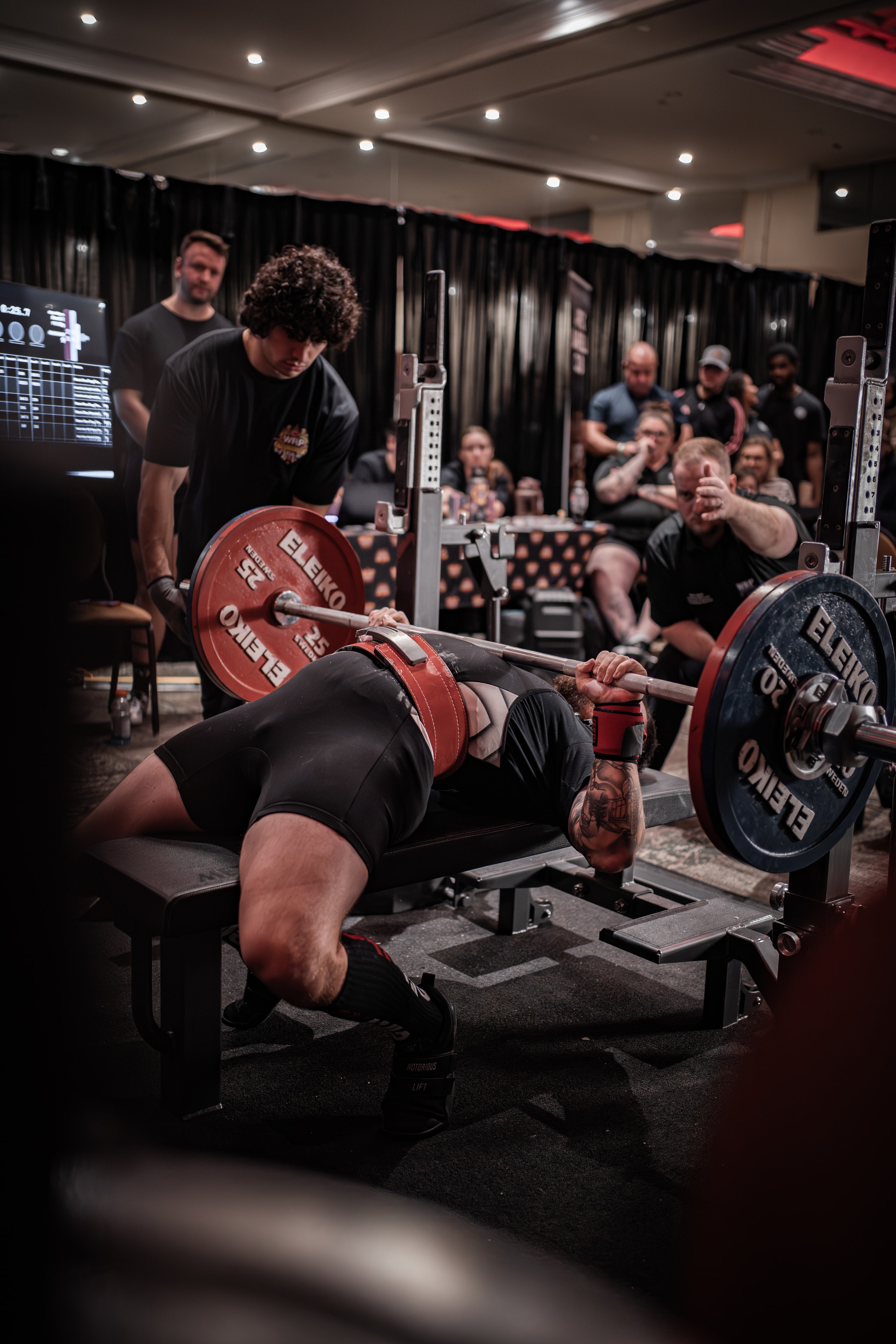 Competing at WRP Federation Nationals — bench press